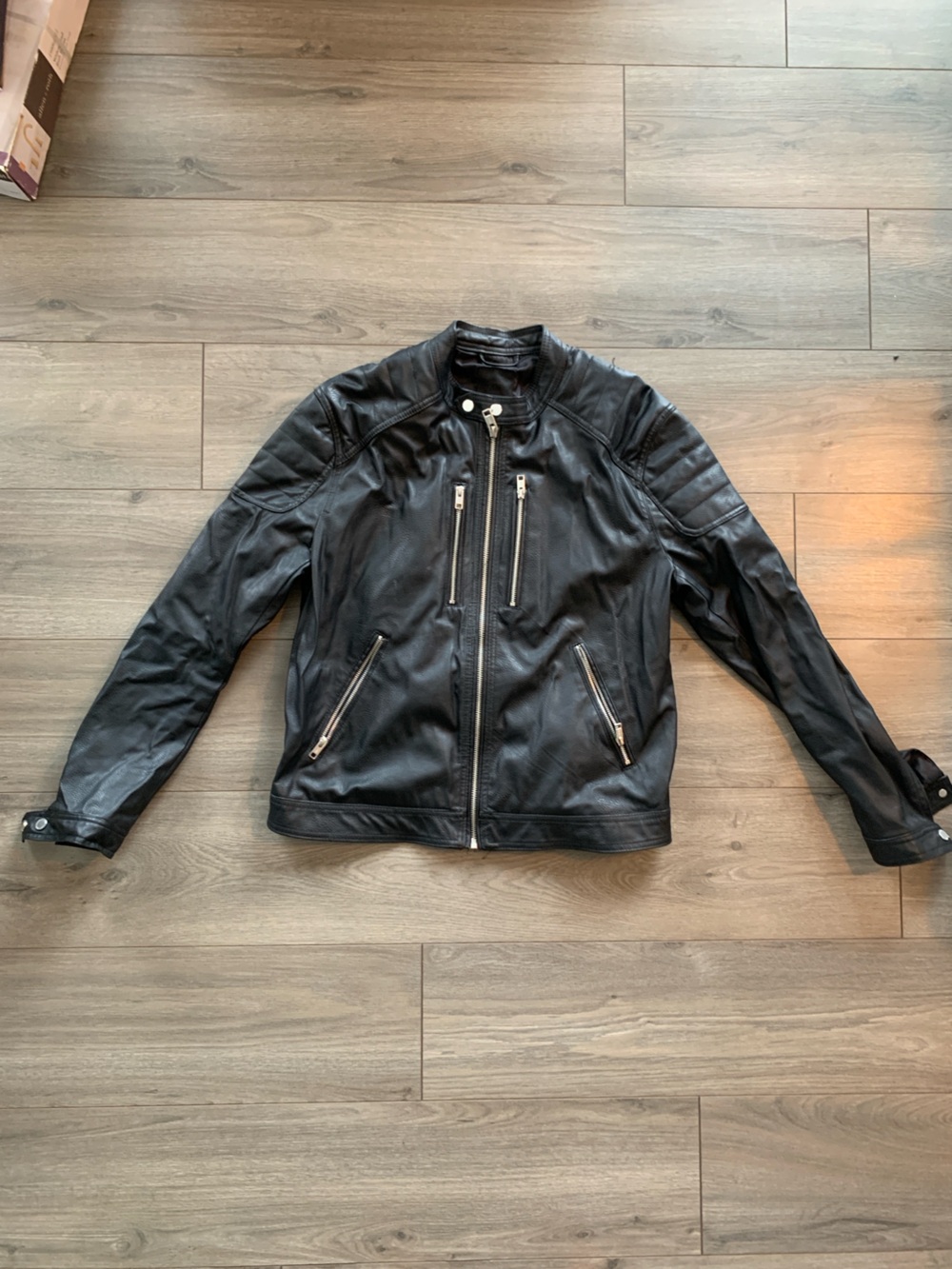 H&M Black Men's Moto Bomber Jacket